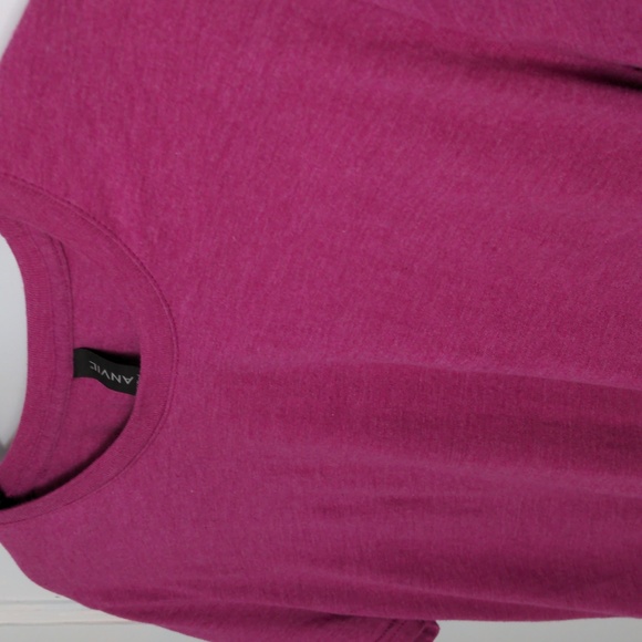 Anvil Size L Pink Lavender Polyester Cotton Rayon Short Sleeved Tee Shirt - Picture 3 of 5